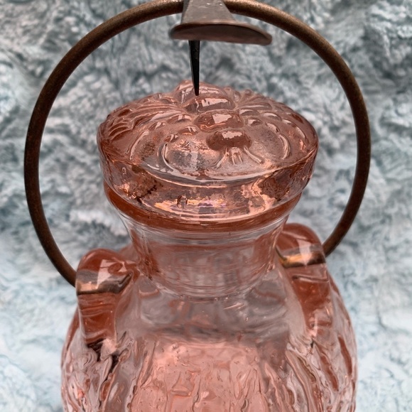 Glass Hand Blown Crackle Honey Jar by Chet Cole - Picture 3 of 15